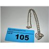 Image 1 : Silver chain with 2 heart shaped pendants