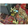 Image 1 : Brass fireplace companion set - duck handles