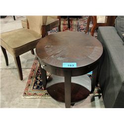 Round living room end table