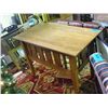 Image 1 : Mission style oak single drawer writing desk
