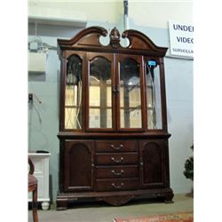 Cherry finish buffet and hutch