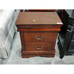Eztia mahogany finish 3 drawer bedroom night table