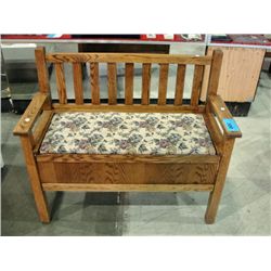 Solid oak enterance way bench seat