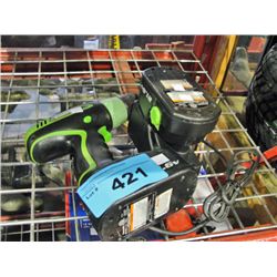 Kawasaki 21.6V  cordless drill with 2 batteries