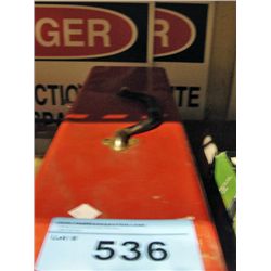 REd metal toolbox and contents