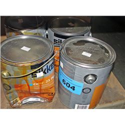 4 cans of assorted stain
