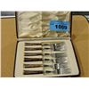 Image 1 : Set of 6 faux bone handled forks