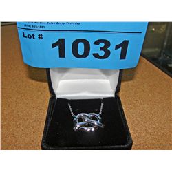 Sterling silver necklace with cubic zirconia