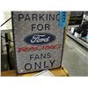 Image 1 : Parking for Ford Racing only tin sign