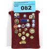 Image 1 : One padded display set of assorted collectors pins