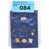 Image 1 : One padded display set of assorted collectors pins