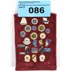 Image 1 : One padded display set of assorted collectors pins