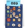 Image 1 : One padded display set of assorted collectors pins
