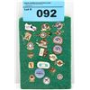 Image 1 : One padded display set of assorted collectors pins