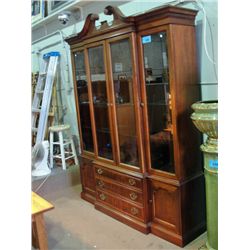 2pc mahogany china cabinet