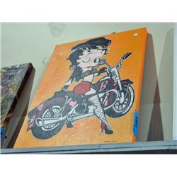 Betty Boop oil on canvas transfer print