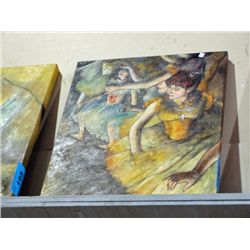 Oil on canvas transfer print - dancers