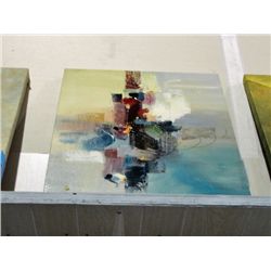 Oil on canvas abstract transfer print