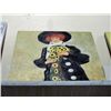 Image 1 : Oil on canvas transfer print - lady in black