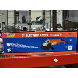 Western rugged 5" electric angle grinder
