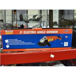 Western rugged 5" electric angle grinder