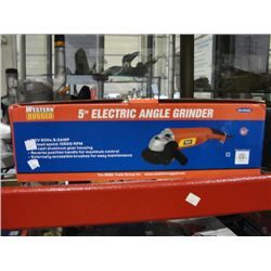 Western rugged 5" electric angle grinder