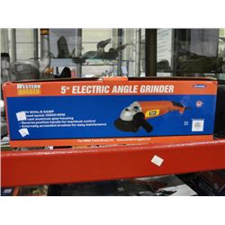 Western rugged 5" electric angle grinder