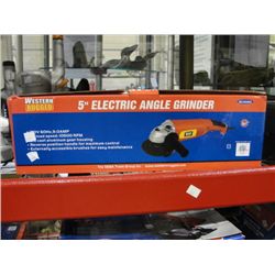Western rugged 5" electric angle grinder