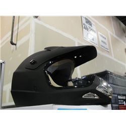 Medium matt black full faced motorcross helmet