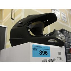 Small matt black full faced motorcross helmet