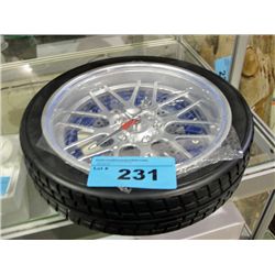 Automotive tire design wall clock