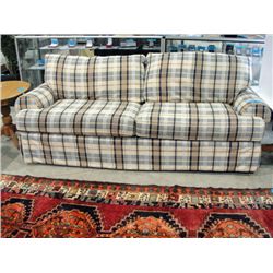 2pc contemporary overstuffed sofa and chair set