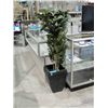 Image 1 : Approx 5F tall artificial tree with metal planter