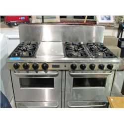 Stainless steel 5 star 6 burner 2 oven and griddle