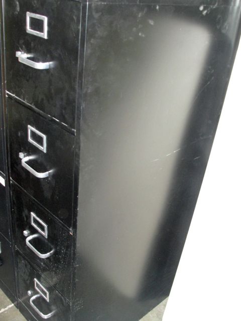 Staples 4 Drawer Black Metal Filing Cabinet