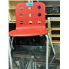Image 1 : Set of 4 red stacking chairs