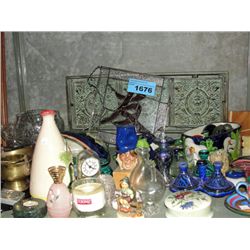 Shelf lot of collectables misc and decorative