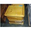 Image 1 : 2 drawer pine night table