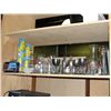 Image 1 : Shelf lot of assorted glasswares and kitchen items