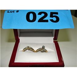 2piece 14k gold engagement set