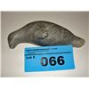 Image 1 : Inuit soapstone carving - seal, signed by artist