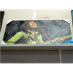 Oil on canvas transfer print Bob marley