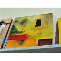 Oil on canvas abstract transfer print