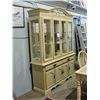 Image 1 : Bleached oak lighted buffet and hutch