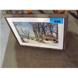 Framed Eugene F Pentz signed print titled
