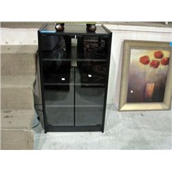 Black stereo cabinet