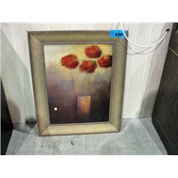 Framed floral print