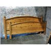Image 1 : Queen size pine headboard and footboard