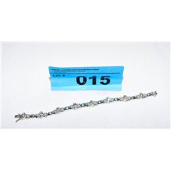 925 Silver Crystal Bracelet 26 Grams
