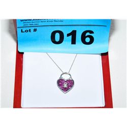 925 Silver Pink Crystal & real Diamond Italian